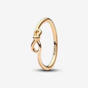 Pandora 14K Gold Plated Infinity Knot Ring Size 6
